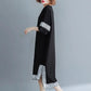 WTEMPO Women's Summer Dress Black Lace Large Size XL-XXXXL Loose Long V-neck Irregular