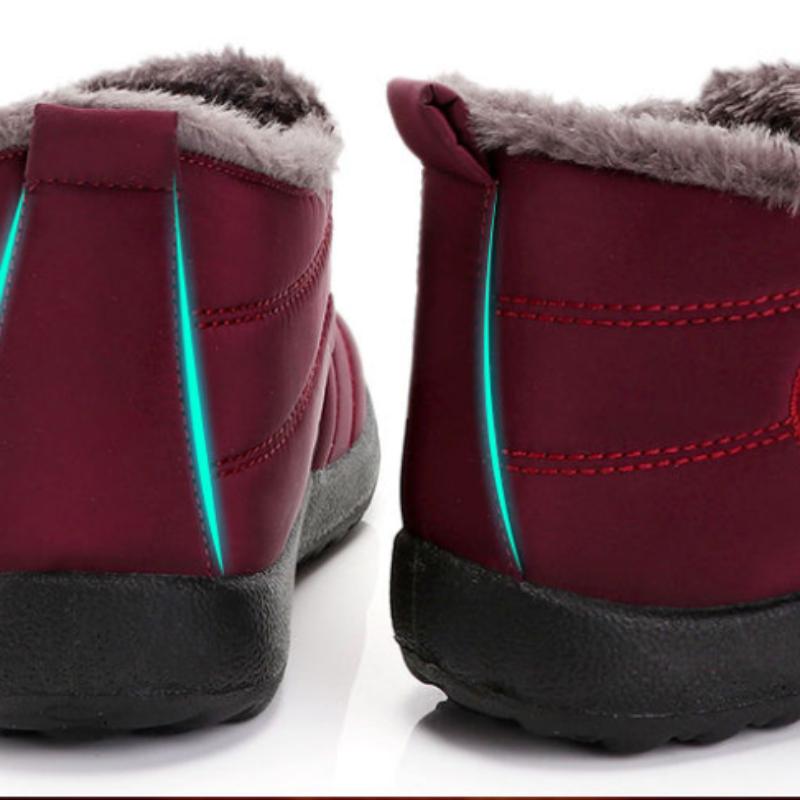 Snow Boots Women Shoes Winter Warm Flat Couple Style Ankle Boots Cotton Slip on Plus Size Platform Booties Winter Shoes for Women