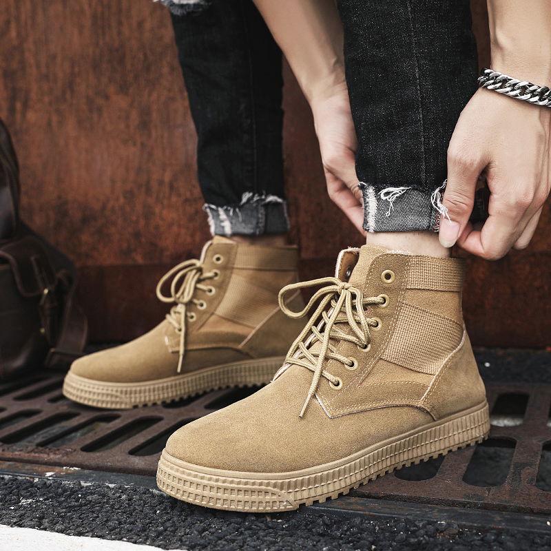 Men Boots Fashion Motorcycle Boots Autumn Winter Men Ankle Martin Boots Retro Vintage Boot Shoes