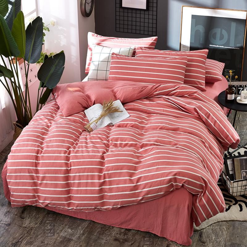Bedding Set Queen King Single Duvet Cover Set Bed Linen Set Gray BedClothes