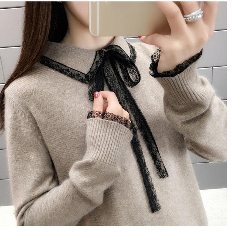Autumn and Winter Loose Sweater Long-sleeved Knitted Bottoming Shirt Korean Casual Young Women's Top