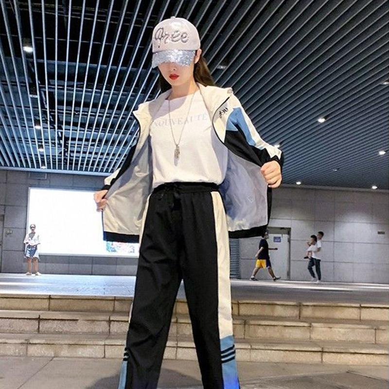 Autumn and Winter Sports Suit Female Casual Loose Student Two-piece Gym Fitness Suit Couples Wear Yoga Clothes Sportswear Sets