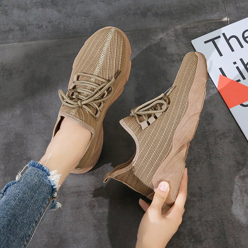 Spring Autumn Fashion Women's Shoes Student Breathable Single Shoes Fashion All-match Sports Running Shoes