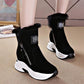 Women's Snow Boots Thicken Plus Fleece Cotton Shoes Non-slip and Warm Platform Boots