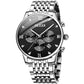 Mens Watch Fashion Stainless Steel Watch Men Waterproof Hollow Automatic Machine Wristwatches