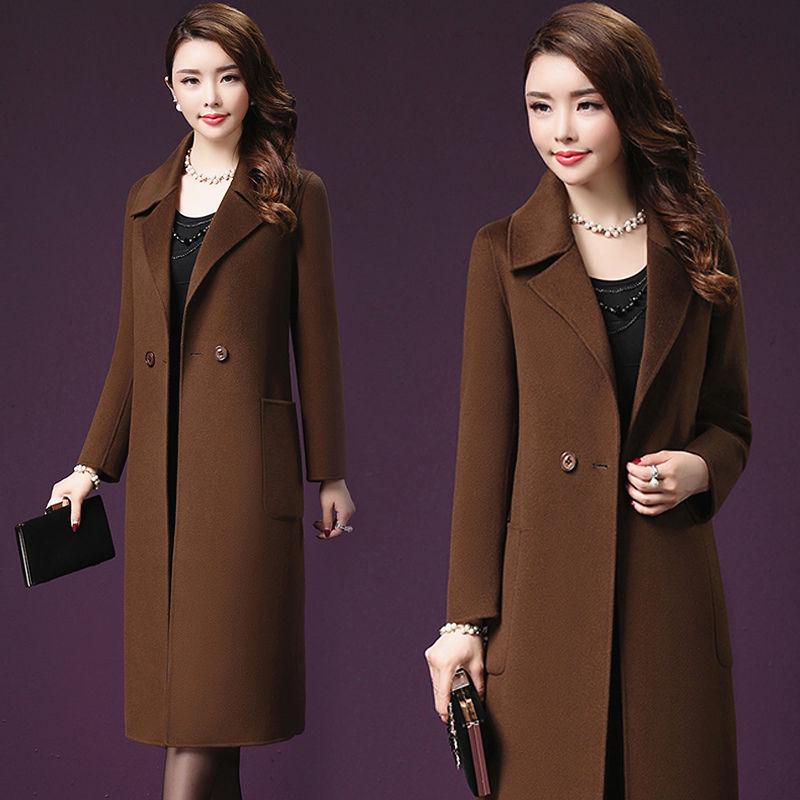 Plus Velvet Thermal Jacket Large Size Woolen Coat Winter Trend Woman's Clothing Long Sleeve