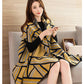 Fashion Geometric Color Imitation Comfortable Temperament Warm Poncho Shawl Scarf Knitted Shawl