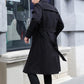Autumn Men's Over-the-knee Business Suit Collar Windbreaker Slim Casual Comfortable New Mid-length Coat