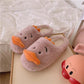 Cute Duckling Cotton Slippers To Keep Warm Autumn and Winter Flat Shoes Indoor Non-slip Cotton Shoes Soft Shoes