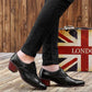 Men'S Leather Shoes Red 7Cm High-Heeled Casual Dress Shoes