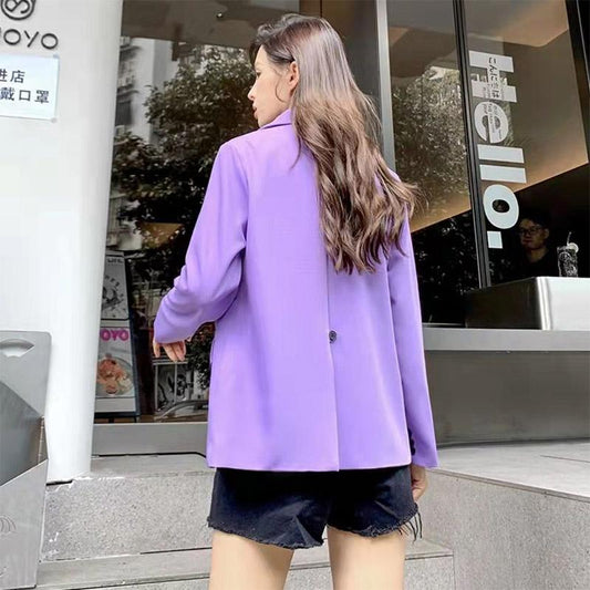 Women's Autumn Suit Jacket High-end Design Sense Ins Style Korean Version All-match Blazer Outwear for Ladies Solid Color Blazer