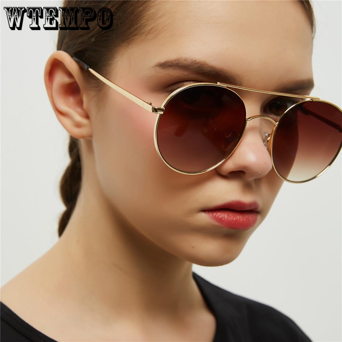 WTEMPO Sunglasses Reflective UV Protect Glasses Transparent Black Frame Steampunk Women Eyewear