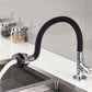 Polished Chrome Black Single Handle Kitchen Basin Faucet 360 Degree Rotating