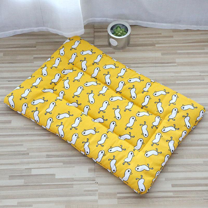 Pet Pad Four Seasons Universal Cat Dog Universal Mats Wear-resistant Cotton Linen Pad Cartoon Breathable Mattress