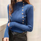 Pofulove Thick Autumn Winter Half-high Collar Tight Knit Bottoming Female Students Hedging Sweater