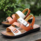 Men Soft Sandals Leather Man Summer Beach Shoes Men's Sandal Shoes Soft Big Size Comfortable Men