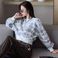 Women's Retro Tie Dye Sweater Loose Thin Lazy Style Short Long Sleeve Top Cropped Navel Statement Top Athletic Girl Pullover Dark Sweatshirt
