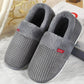 Men Winter Cotton Shoes Unisex  Home Slippers Leather  Non Slip Slippers Waterproof  Plush Warm Indoor Shoes