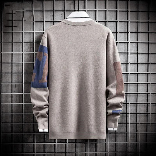 Autumn and Winter Round Neck Sweater Trend Bottoming Sweater Thick Personality Sweater Suitable for Students and Young Men