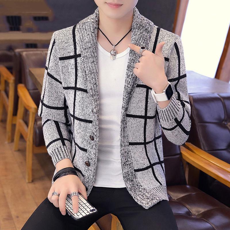 2019 Sweater Men Autumn Winter Sweater Coats Male Thick Wool Mens Sweater Jackets Casual Knitwear