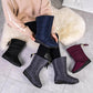 Snow Boots Ladies Winter In The Tube Waterproof Non-slip Warm Cotton Shoes Thick Bottom Plus Velvet Thick Cotton Boots Large Size