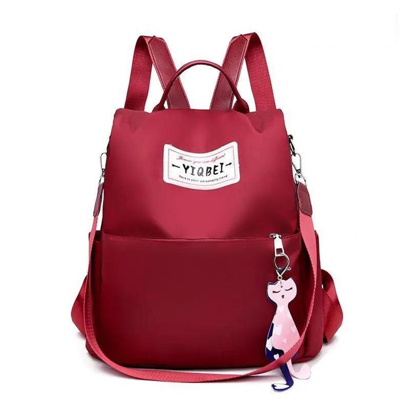 Backpack Ladies Trendy Fashion All-match Large-capacity Travel Oxford Cloth Canvas Small Backpack