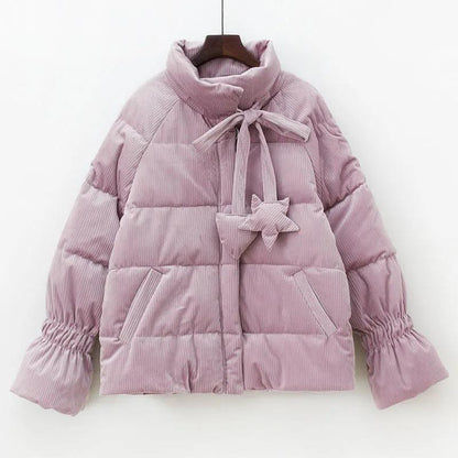 Winter Forest New Korean Version of Corduroy Short Padded Jacket Women's Thick Cotton-padded Jacket Student Bread Jacket