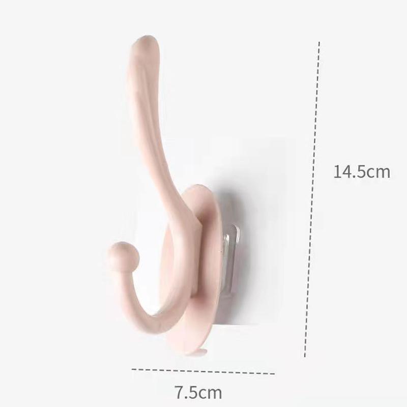 Perforation-free Coat Hook Wall-mounted Thickened Thickened Door Back Hook Bathroom Coat Rack Hook Bathroom Hooks