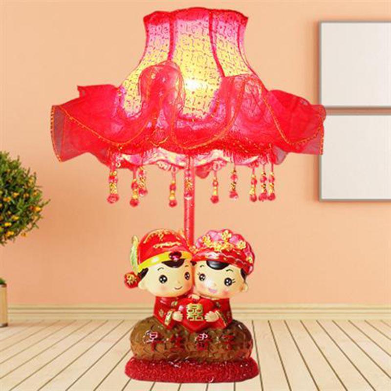 Chinese Style LED Bedroom Crystal Table Lamp Bed Lamp Modern  Light Switch Table Lamps Living Room