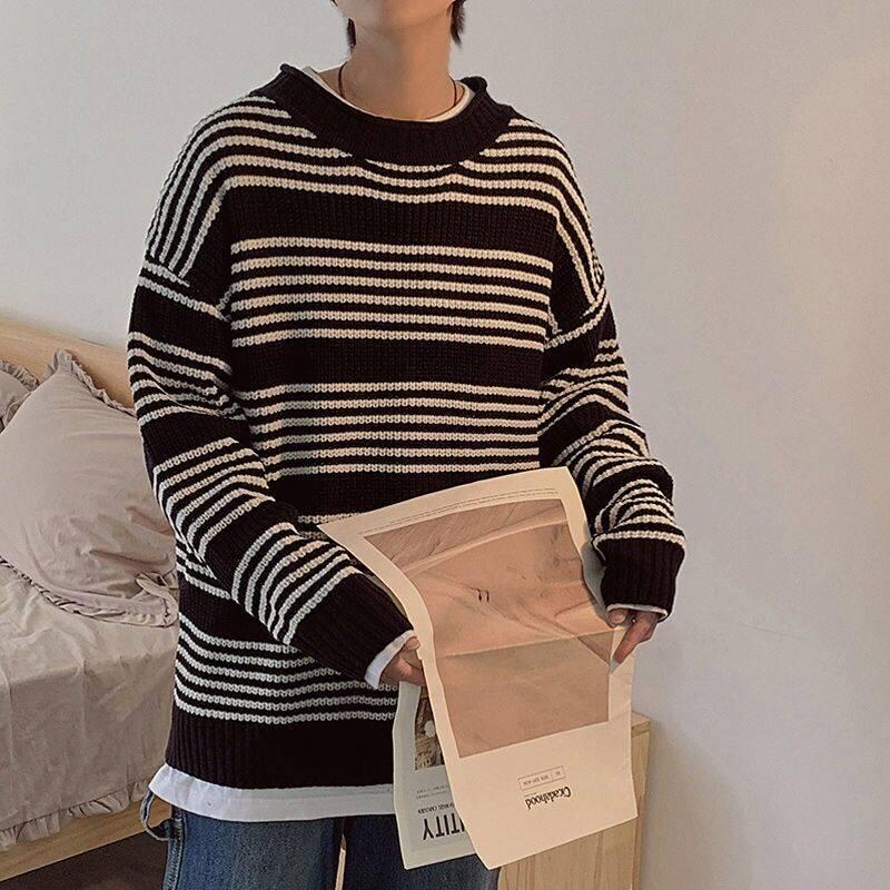 Autumn and Winter Half Turtleneck Female Students Loose Wild Was Thin Pullover Sweater Coat