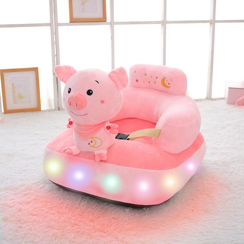 Infant Baby Sofa Chair Luminescent with Music 3 -6 Months Child Small Sofa Training Seat Seat Belt Anti-fall and Anti-rollover