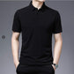 Spring and Summer Short-sleeved T-shirt Men's  Shirt Lapel Thin Section Solid Color Large Size Middle-aged Dad Suit