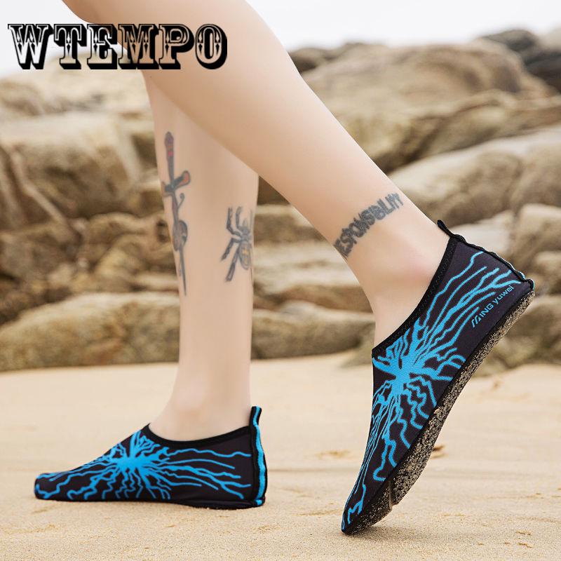 Men Women Water Shoes Summer Aqua Slippers Beach Slip on Waterpark Sandals Slides