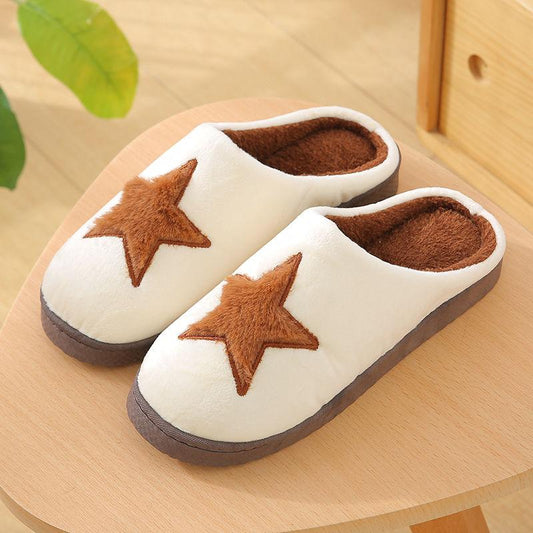Winter Lovers Thicken Plus Velvet Home Cotton Slippers Non-slip Warm Shoes