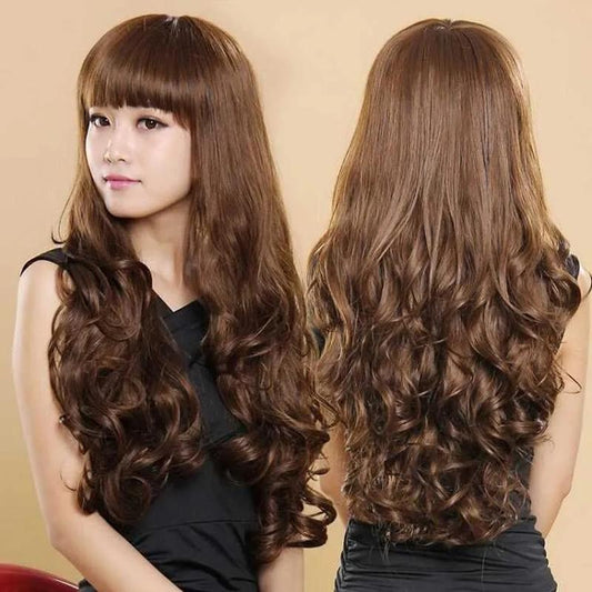 Women Fashion Wavy Long Full Wig Heat Resistant Cosplay Party Hair