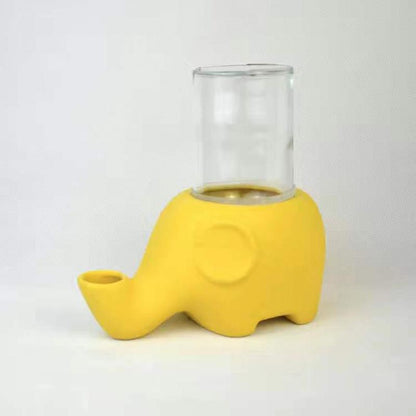 Cat Not Wet Chin Elephant Drinking Fountain Garfield Big Face Cat Drinking Bowl Anti-tipping and Anti-moisture Ceramics Watering Bowl