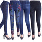 Colorful Floral Sexy Womens Skinny Blue Jean Denim Leggings Stretchy Jeggings Pants