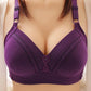 Ladies' Thin Anti-sagging Breast-pumping Bra Non-magnetic No Steel Ring Large Size Sexy Full Cup Simple Bra