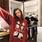 Autumn  Winter Cartoon Pullover Sweater Casual Fashion Long-sleeved Loose Sweater Girl Student Jacket