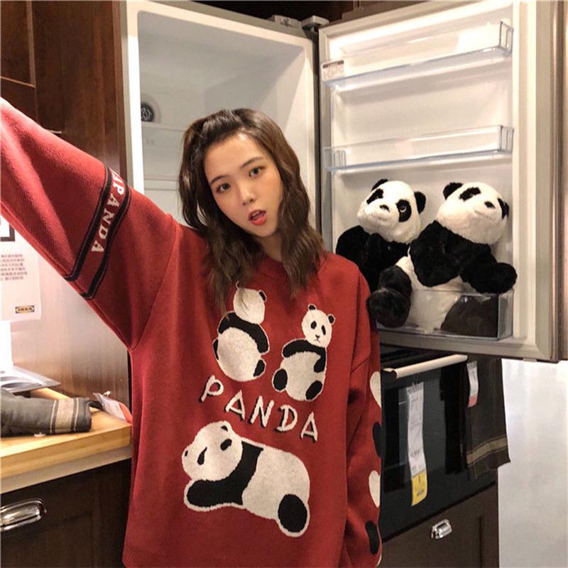 Autumn  Winter Cartoon Pullover Sweater Casual Fashion Long-sleeved Loose Sweater Girl Student Jacket