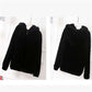Fall/winter Hooded Pocket Sweater Loose Long-sleeved Furry Coat Solid Color Zipper Non-fading Top