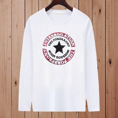 Cotton sweater T-shirt men's slim clothing spring and autumn long-sleeved T-shirt men's round neck
