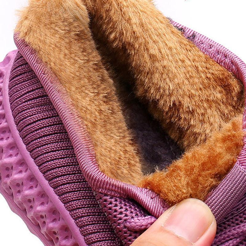 Winter Women's Cotton Shoes Plus Velvet Thick Cloth Shoes Mother Cotton Shoes Warm Casual Shoes