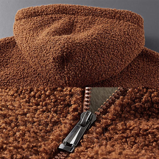Autumn Plus Velvet Thick Men's Sweater Loose Large Size Lamb Velvet Sweatshirts Jacket Hooded Cardigan Top