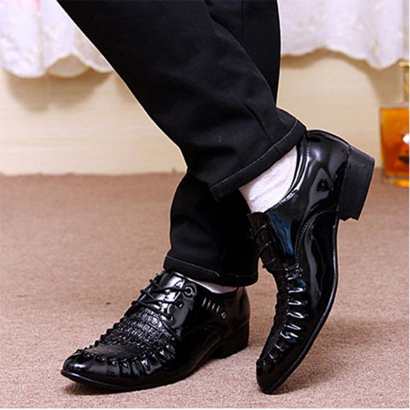 Breathable Business Dress Shoes Men's Leather Pointed Formal Men Derby Shoes Lace-up Office Oxfords
