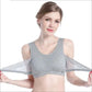 Women's Pure Cotton Non-wireless Bra Thin Ladies Gather-up Vest-style Sports Underwear Seamless Sleep Cotton Bra Lace Padded Adjustable Brassiere