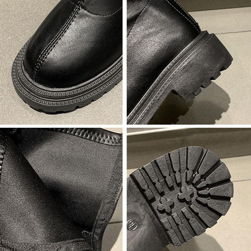 Chelsea Boots Martin Boots Woman Spring and Autumn Boots British Style Boots Korean Single Boots Waterproof Shoes