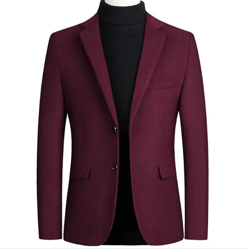 Autumn and Winter Men's Jacket Business Casual Thickened Plus Velvet Warm Loose Jacket Men