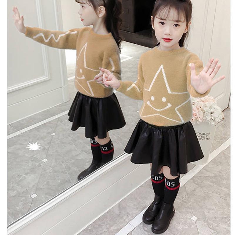 Thickened children's sweater round neck sweater long-sleeved slim bottoming shirt little girl fashion autumn and winter jacket