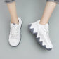 Female Student Sports Shoes Breathable Mesh Shoes Casual Shoes Small White Shoes Leather Thick Soles Large Soles Comfortable Mesh Shoes for Girls